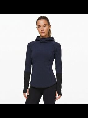 Lululemon Women’s Running Hoodie - Navy Blue & Black